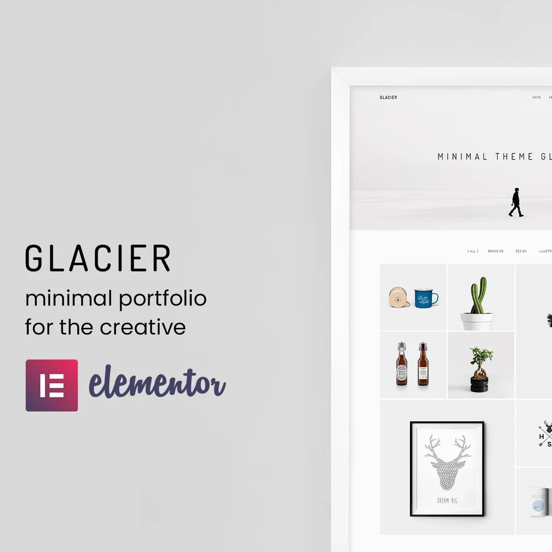 Glacier - Minimal WordPress Portfolio Theme
