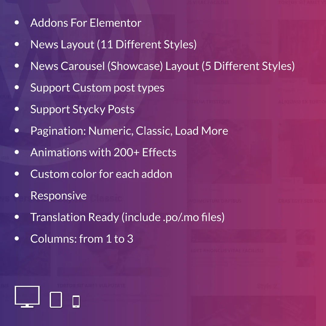 News Layouts for Elementor WordPress Plugin